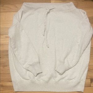 Aerie Cream (Light Oatmeal) Oversized Off the Shoulder Collar Sweatshirt